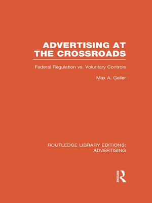 cover image of Advertising at the Crossroads (RLE Advertising)